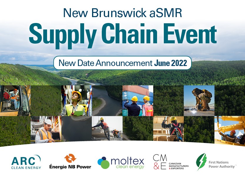 New Brunswick aSMR Supply Chain Event: New Date Announcement June 2022